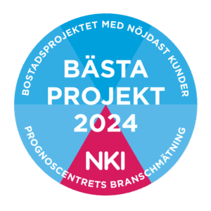 Emblem till vårt bostadsprojekt i Borgholm, bästa projekt 2024